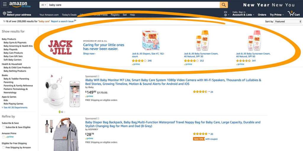 Amazon sponsored products